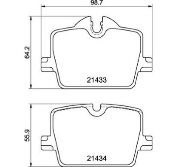 Sada brzdových destiček, kotoučová brzda BREMBO P 06 114