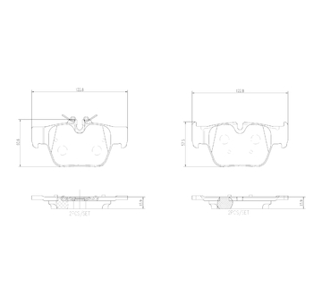 Sada brzdových destiček, kotoučová brzda BREMBO P 06 117