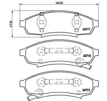 Sada brzdových destiček, kotoučová brzda BREMBO P 07 003