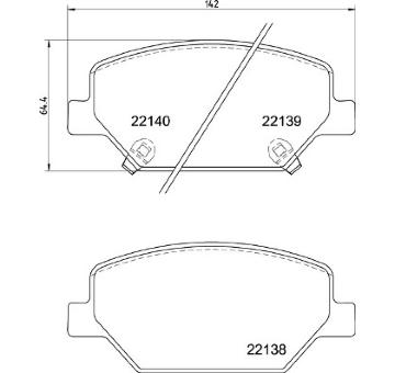 Sada brzdových destiček, kotoučová brzda BREMBO P 07 007