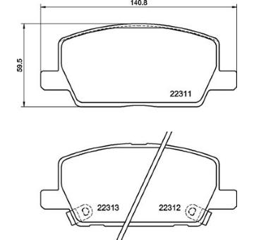 Sada brzdových destiček, kotoučová brzda BREMBO P 07 012