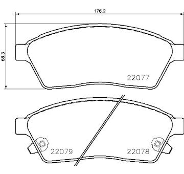 Sada brzdových destiček, kotoučová brzda BREMBO P 09 009