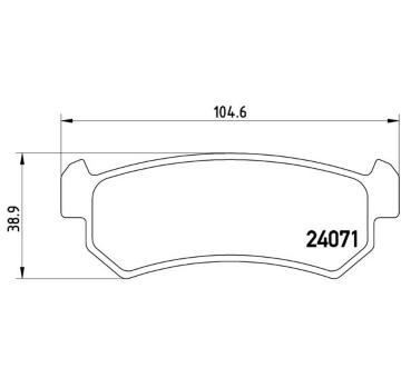 Sada brzdových destiček, kotoučová brzda BREMBO P 10 001