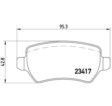 Sada brzdových destiček, kotoučová brzda BREMBO P 10 013