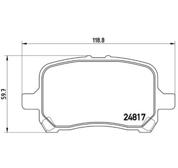 Sada brzdových destiček, kotoučová brzda BREMBO P 10 014