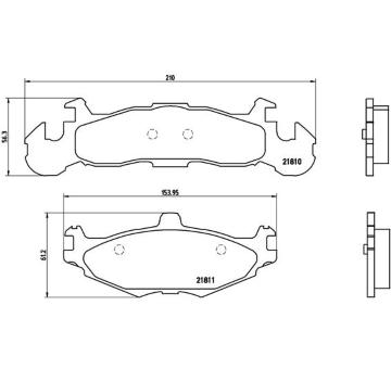 Sada brzdových destiček, kotoučová brzda BREMBO P 11 001