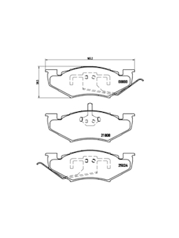 Sada brzdových destiček, kotoučová brzda BREMBO P 11 005