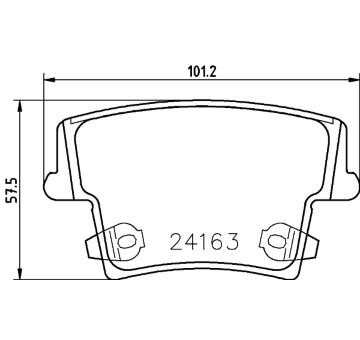 Sada brzdových destiček, kotoučová brzda BREMBO P 11 018