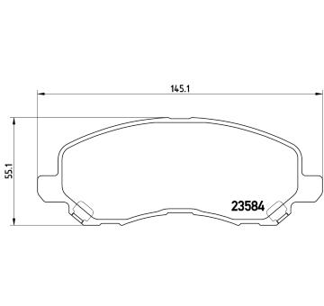 Sada brzdových platničiek kotúčovej brzdy BREMBO P 11 026
