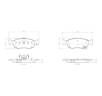 Sada brzdových destiček, kotoučová brzda BREMBO P 11 031