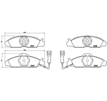 Sada brzdových platničiek kotúčovej brzdy BREMBO P 15 003