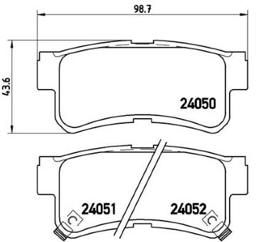 Sada brzdových destiček, kotoučová brzda BREMBO P 15 009