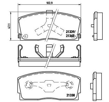 Sada brzdových destiček, kotoučová brzda BREMBO P 16 005