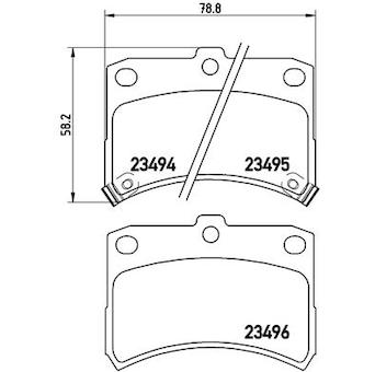 Sada brzdových destiček, kotoučová brzda BREMBO P 16 009