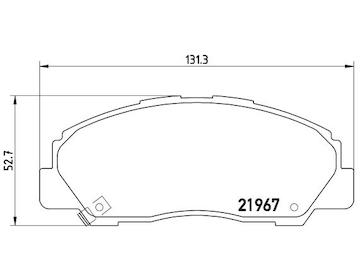 Sada brzdových destiček, kotoučová brzda BREMBO P 16 010