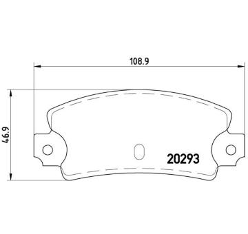 Sada brzdových destiček, kotoučová brzda BREMBO P 23 008