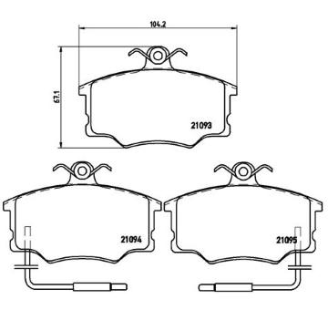 Sada brzdových destiček, kotoučová brzda BREMBO P 23 034