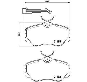 Sada brzdových destiček, kotoučová brzda BREMBO P 23 045