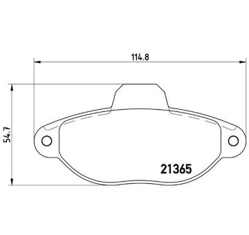 Sada brzdových destiček, kotoučová brzda BREMBO P 23 054