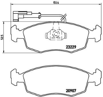 Sada brzdových destiček, kotoučová brzda BREMBO P 23 063