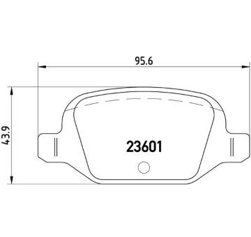 Sada brzdových destiček, kotoučová brzda BREMBO P 23 064