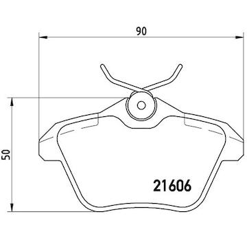 Sada brzdových destiček, kotoučová brzda BREMBO P 23 067