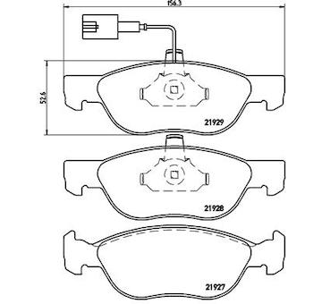 Sada brzdových destiček, kotoučová brzda BREMBO P 23 070