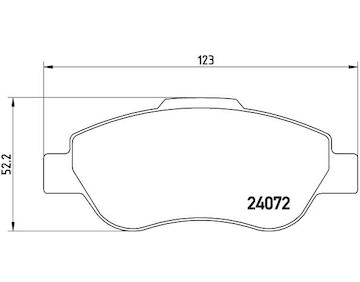 Sada brzdových destiček, kotoučová brzda BREMBO P 23 097