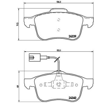 Sada brzdových platničiek kotúčovej brzdy BREMBO P 23 103