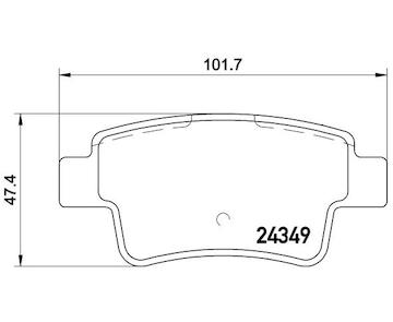 Sada brzdových platničiek kotúčovej brzdy BREMBO P 23 104