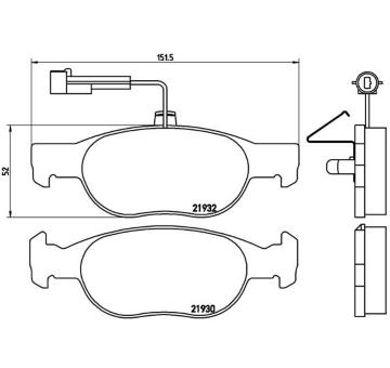 Sada brzdových destiček, kotoučová brzda BREMBO P 23 113