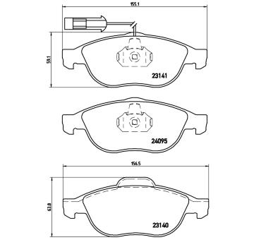 Sada brzdových platničiek kotúčovej brzdy BREMBO P 23 114