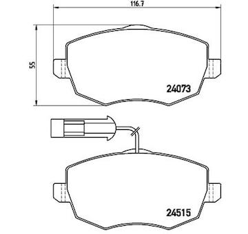 Sada brzdových destiček, kotoučová brzda BREMBO P 23 128