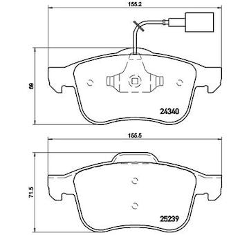 Sada brzdových platničiek kotúčovej brzdy BREMBO P 23 132