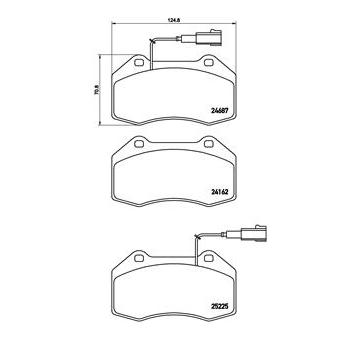 Sada brzdových destiček, kotoučová brzda BREMBO P 23 139