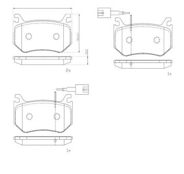 Sada brzdových destiček, kotoučová brzda BREMBO P 23 184