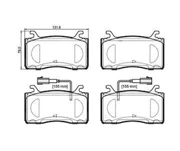 Sada brzdových destiček, kotoučová brzda BREMBO P 23 185