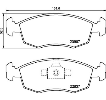 Sada brzdových destiček, kotoučová brzda BREMBO P 23 192