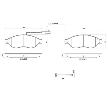 Sada brzdových destiček, kotoučová brzda BREMBO P 23 200