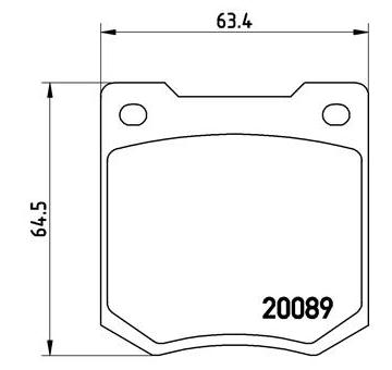 Sada brzdových destiček, kotoučová brzda BREMBO P 24 003