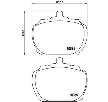 Sada brzdových destiček, kotoučová brzda BREMBO P 24 004