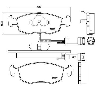 Sada brzdových destiček, kotoučová brzda BREMBO P 24 007