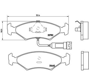 Sada brzdových destiček, kotoučová brzda BREMBO P 24 012