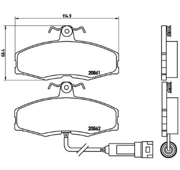 Sada brzdových destiček, kotoučová brzda BREMBO P 24 014