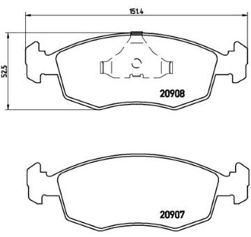 Sada brzdových destiček, kotoučová brzda BREMBO P 24 019