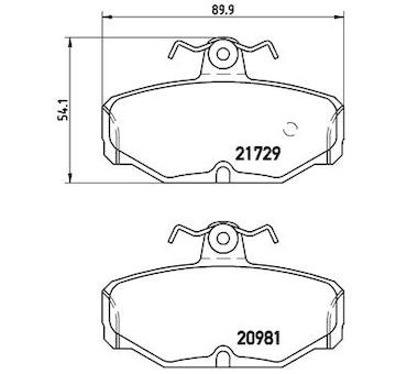 Sada brzdových destiček, kotoučová brzda BREMBO P 24 021