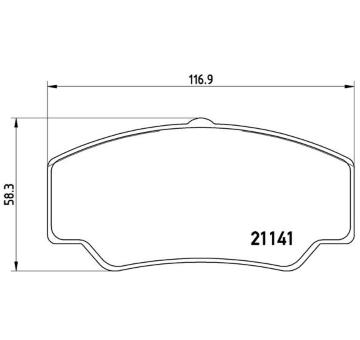 Sada brzdových destiček, kotoučová brzda BREMBO P 24 023