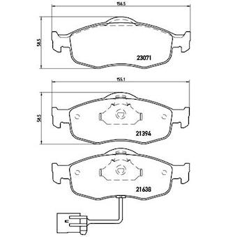 Sada brzdových destiček, kotoučová brzda BREMBO P 24 034