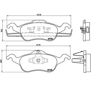 Sada brzdových destiček, kotoučová brzda BREMBO P 24 046