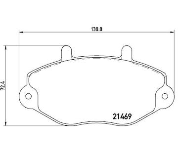 Sada brzdových destiček, kotoučová brzda BREMBO P 24 050